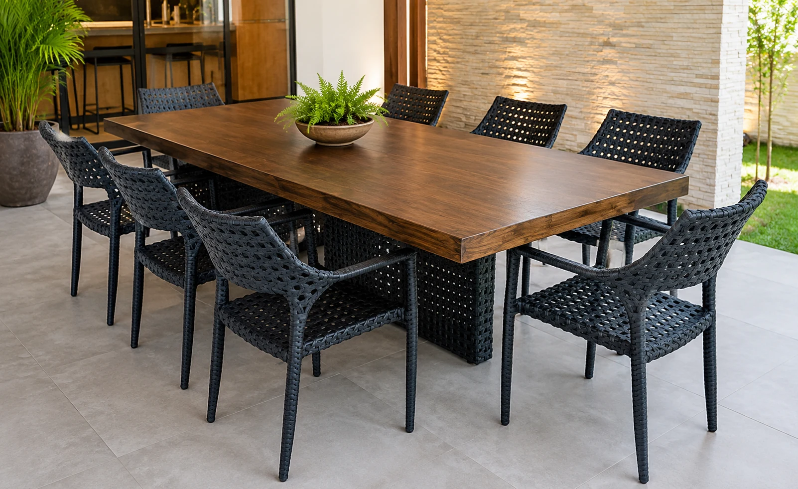Conjunto de mesa e cadeiras da linha Veranda